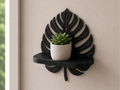 Monstera Vazolu Mini Duvar Rafı