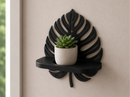 Monstera Vazolu Mini Duvar Rafı