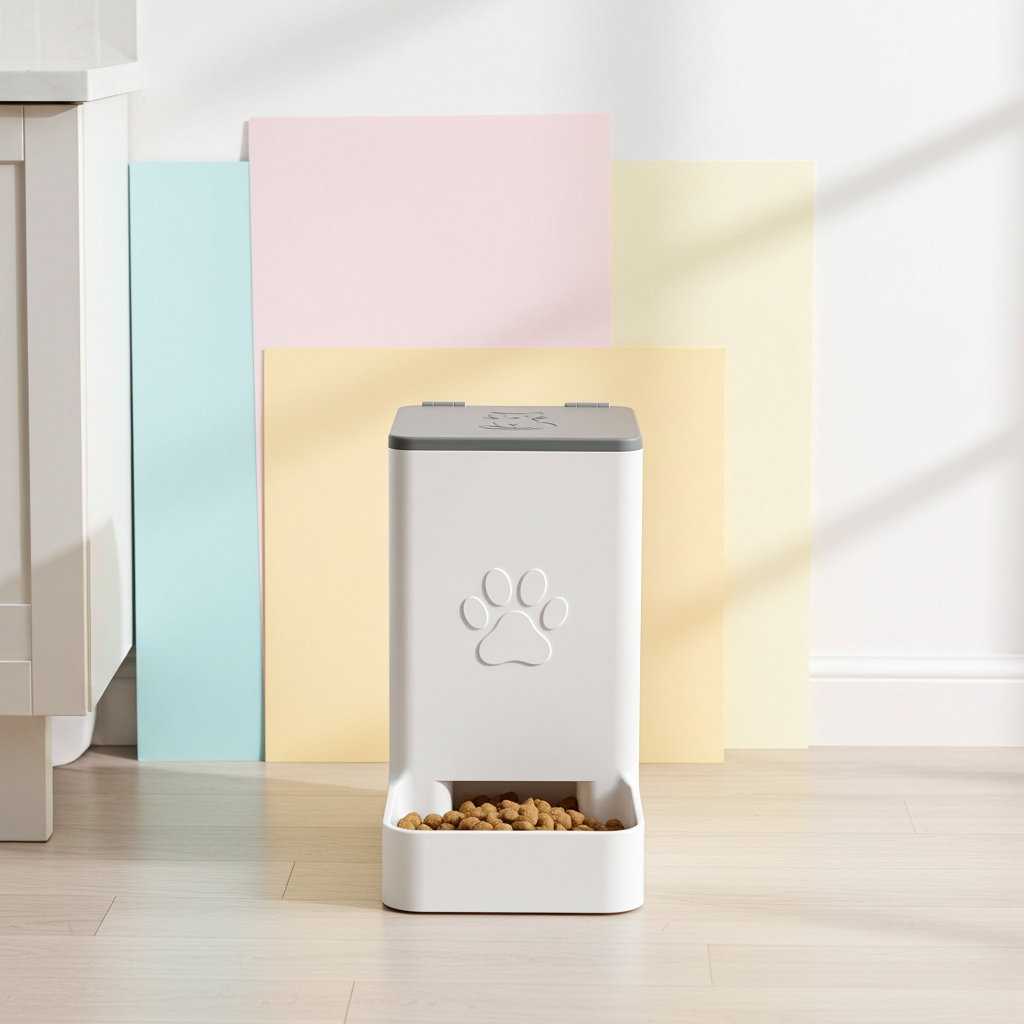 Hazneli Kedi Kuru Mama Kabı – Azaldıkça Dolan Elektriksiz Mama Dispenseri